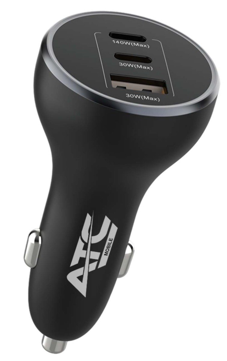 ATC-CA14 Φορτιστής Αυτοκινήτου 160W με USB-A & 2xType-C (20.008.0016)