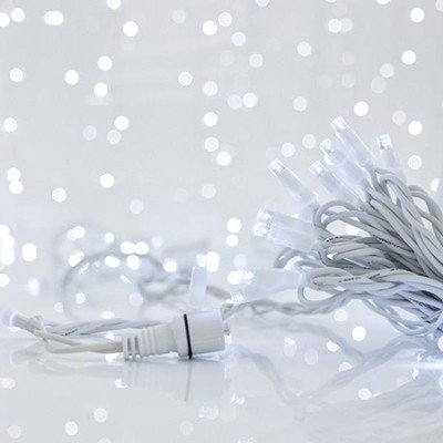 ΣΕΙΡΑ, 100 LED 5mm ΜΕ ΚΑΛΥΜΜΑ, 230V, 3 ΕΠΕΚΤΑΣΕΙΣ ΕΩΣ 9 ΣΕΤ, ΛΕΥΚΟ ΚΑΟΥΤΣΟΥΚ ΚΑΛΩΔΙΟ, ΛΕΥΚΟ LED ΑΝΑ 10cm, ΠΡΟΕΚΤΑΣΗ ΠΑΡΟΧΗΣ 1.5m, IP65 (600-09140)
