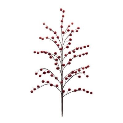 ΚΛΑΔΙ ΠΥΚΝΟ ΜΕ ΜΕΤΑΛΛΙΖΕ ΚΟΚΚΙΝΑ BERRIES, 79cm (600-49411)