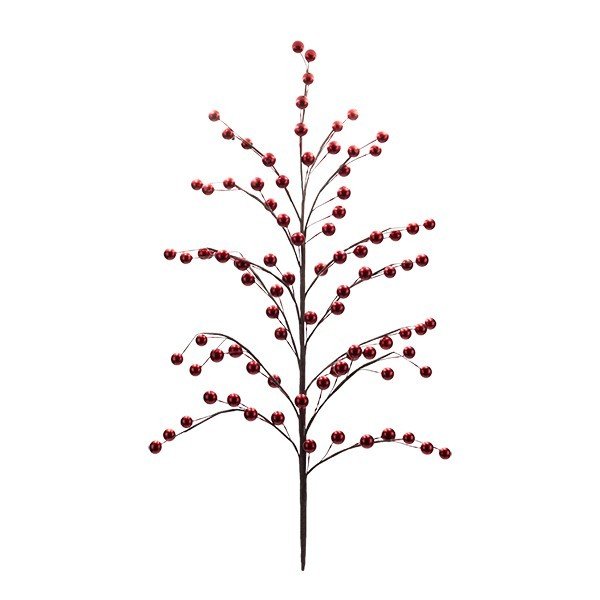 ΚΛΑΔΙ ΠΥΚΝΟ ΜΕ ΜΕΤΑΛΛΙΖΕ ΚΟΚΚΙΝΑ BERRIES, 79cm (600-49411)