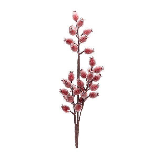 ΚΛΑΔΙ ΜΕ ΜΙΚΡΑ ΚΡΥΣΤΑΛΛΙΖΕ BERRIES, ΚΟΚΚΙΝΟ, 52cm (600-49388)