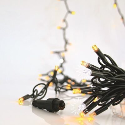 ΣΕΙΡΑ, 96 LED 5mm ΜΕ ΚΑΛΥΜΜΑ, 24V, 3 ΕΠΕΚΤΑΣΕΙΣ ΕΩΣ 10 ΣΕΤ, ΠΡΑΣΙΝΟ ΚΑΟΥΤΣΟΥΚ ΚΑΛΩΔΙΟ, 86 ΘΕΡΜΑ ΛΕΥΚΑ + 10 ΛΕΥΚΑ FLASH LED ΑΝΑ 10cm, ΣET 5 ΣΕΙΡΕΣ ΚAΙ 1 ΕΠΕΚΤΑΣΗ 3m, ΙΡ65 ΧΩΡΙΣ ΜΕΤΑΣΧΗΜΑΤΙΣΤΗ (600-09366)