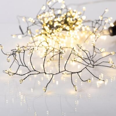 CLUSTER 3m, 240 MINI LED ΣΕ ΣΙΛΙΚΟΝΗ, ΜΕΤΑΣΧΗΜΑΤΙΣΤΗ, ΣΤΑΘΕΡΟ, ΠΡΑΣΙΝΟ ΧΑΛΚΙΝΟ ΚΑΛΩΔΙΟ, ΘΕΡΜΟ ΛΕΥΚΟ LED, ΠΡΟΕΚΤΑΣΗ ΠΑΡΟΧΗΣ 3m, IP44 (600-08081)