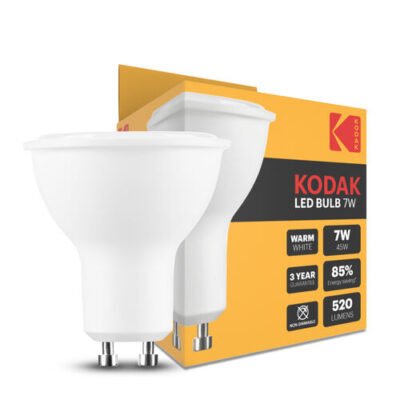 KODAK Max LED Spot Λαμπτήρας GU10  από Αλουμίνιο & Πλαστικό 100° 2700K 520lm (31.005.0014)