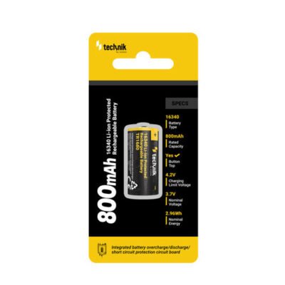 Technik Επαναφορτιζόμενη Μπαταρία 16340 RCR123 TR1680 800mAh 3,7V B1 (01.003.0093)