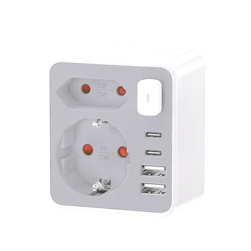 Technik Professional Πρίζα Επέκτασης 2 Θέσεων 2xUSB-C & 2xUSB-A με Διακόπτη (41.001.0124)
