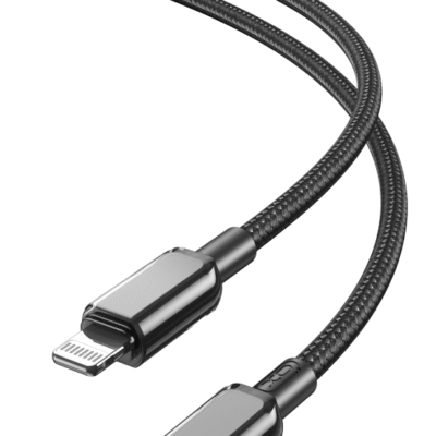 XO NB-Q250A PD 27W PVC Καλώδιο Φόρτισης + Data για Lightning L=1m Μαύρο (16.005.0270)
