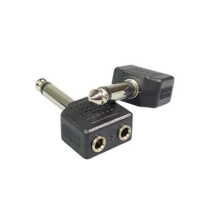 Μετατροπέας 6.3mm Αρσενικό σε 3.5mm 2x Θηλυκό XS-P034 Λευκό (02.008.0065)