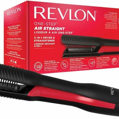Revlon One Step AirStraight Ισιωτικό Μαλλιών Μαύρο (31.001.0072)
