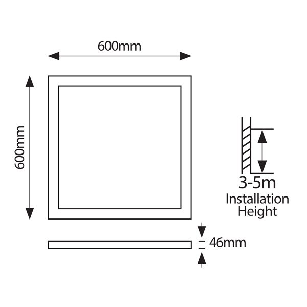 ΦΩΤΙΣΤΙΚΟ ΕΞΩΤΕΡΙΚΟ BACKLIT UGR19 60X60 48W 6500Κ 220-240V ΛΕΥΚΟ (145-56153) - Image 3