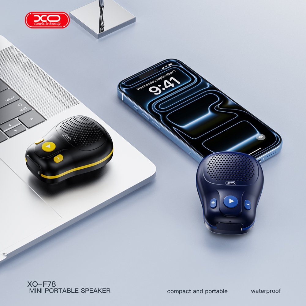 XO F78 Ασύρματο Ηχείο με Clip-On Wearable Αδιάβροχο Μαύρο (16.004.0074) - Image 7