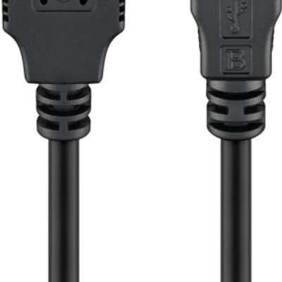 Goobay Essential Mini USB Καλώδιο Συγχρονισμού & Φόρτισης Μαύρο 1μ (11.002.0032)