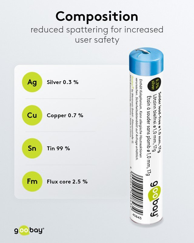 Goobay Σωληνάριο Κόλλησης Χωρίς Μόλυβδο 1.0mm 17g (11.006.0001) - Image 2