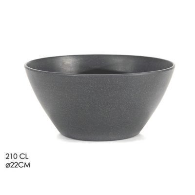 Μπολ μελαμίνης ανθρακί 210cl φ22cm. [77588445]
