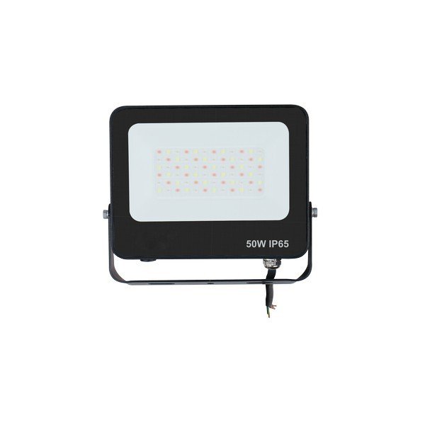 ΠΡΟΒΟΛΕΑΣ LED 50W SMD RGBW 100-265V IP66 ΜΑΥΡΟΣ PLUS (147-69391)