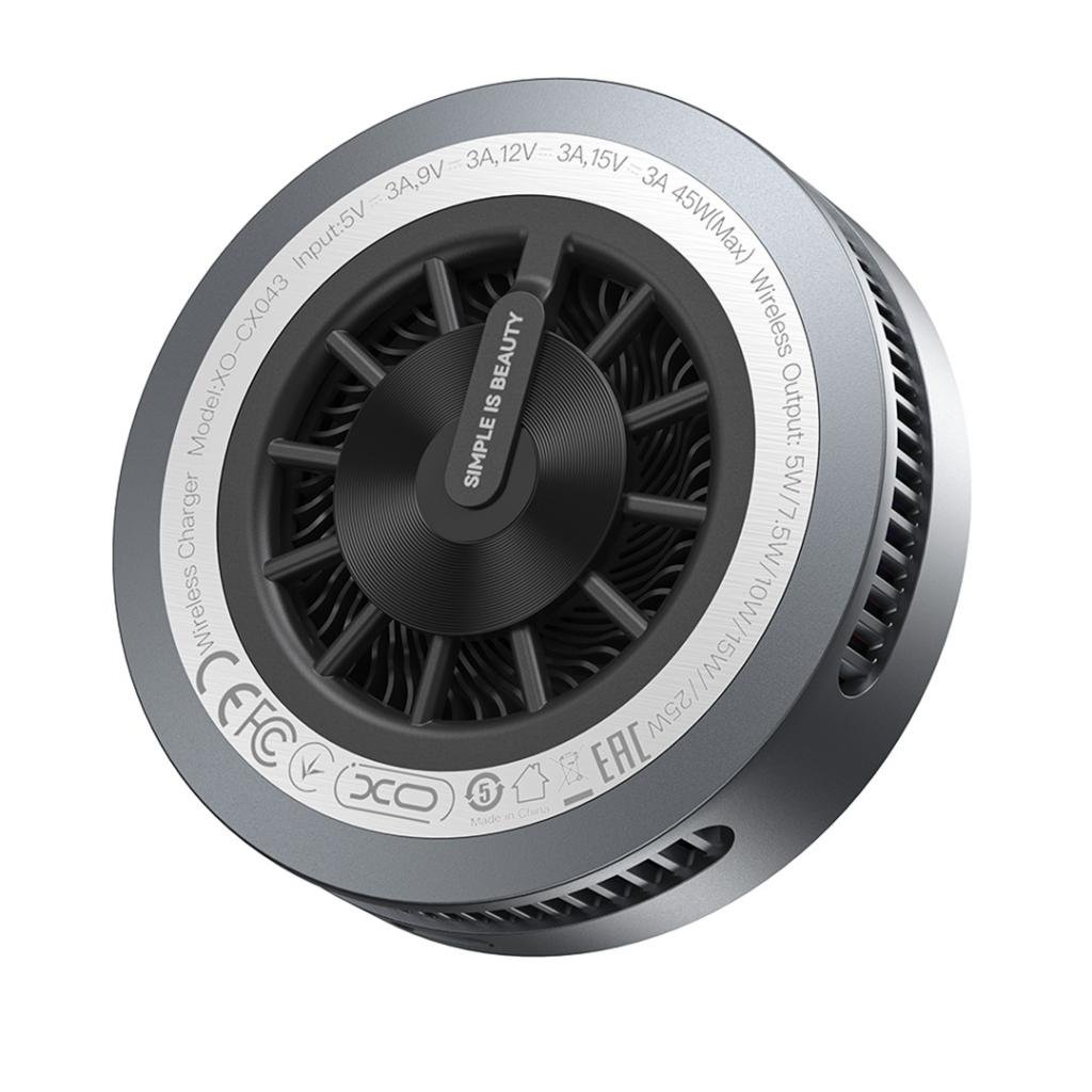 XO CX043 Smart Ασύρματος Φορτιστής με Ψύξη 25W & LED (16.006.0415) - Image 6