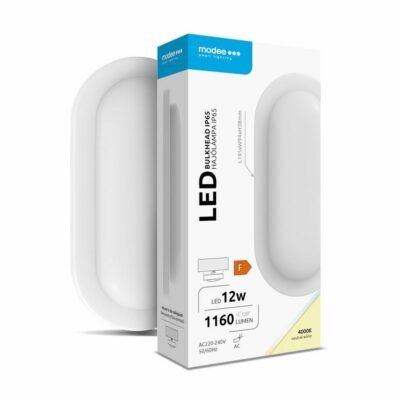 Modee LED Οβάλ Απλίκα 12W 4000K IP65 Λευκό ERP (40.001.0080)
