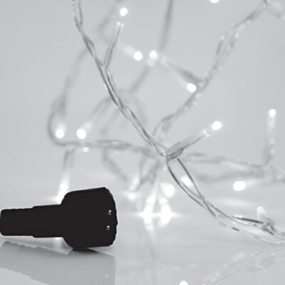 ΚΟΥΡΤΙΝΑ, 150 LED 3mm, 31V ΜΕΤΑΣΧΗΜΑΤΙΣΤΗ, 4 ΕΠΕΚΤΑΣΕΙΣ ΕΩΣ 3 ΣΕΤ, ΔΙΑΦΑΝΟ PVC ΚΑΛΩΔΙΟ, ΘΕΡΜΟ ΛΕΥΚΟ LED (H100 x W300cm, 15 LINES x 10 LED), ΠΡΟΕΚΤΑΣΗ ΠΑΡΟΧΗΣ 5m, IP44 (600-17071)