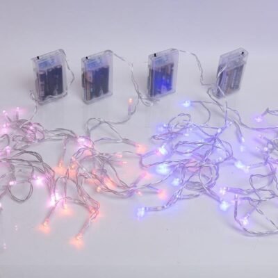ΣΕΙΡΑ, 20 LED 5mm, MΠΑΤΑΡΙΑΣ 3xAA, ΧΡΟΝΟΔΙΑΚΟΠΤΗΣ, ΔΙΑΦΑΝΟ PVC ΚΑΛΩΔΙΟ, ΚΟΚΚΙΝΟ/ΜΠΛΕ/ΡΟΖ/ΜΩΒ LED ANA 10cm, ΠΡΟΕΚΤΑΣΗ ΠΑΡΟΧΗΣ 30cm, IP20 (DISPLAY BOX 24τμχ – 6τμχ ΑΝΑ ΧΡΩΜΑ) (600-05090)