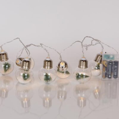 ΣΕΙΡΑ, 10 LED 5mm, ΛΑΜΠΑ ΜΕ ΧΡΙΣΤΟΥΓΕΝΝΙΑΤΙΚΟ ΔΕΝΤΡΟ, ΜΠΑΤΑΡΙΑΣ 3xAA, ΧΡΟΝΟΔΙΑΚΟΠΤΗ, ΔΙΑΦΑΝΟ PVC ΚΑΛΩΔΙΟ, ΘΕΡΜΟ ΛΕΥΚΟ LED ΑΝΑ 15cm, ΠΡΟΕΚΤΑΣΗ ΠΑΡΟΧΗΣ 30cm, IP20 (600-03072)