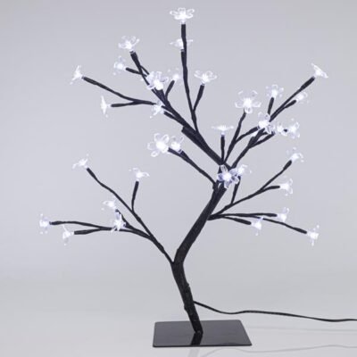ΔΕΝΤΡΟ ΚΕΡΑΣΙΑ, 36 LED 5mm, ΜΕ ΛΟΥΛΟΥΔΙΑ ΣΙΛΙΚΟΝΗΣ, ΜΕ ΜΕΤΑΣΧΗΜΑΤΙΣΤΗ, ΠΡΟΕΚΤΑΣΗ ΠΑΡΟΧΗΣ 500cm, ΛΕΥΚΟ LED, 45cm, IP44 (600-30514)