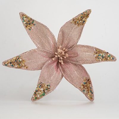 ΛΟΥΛΟΥΔΙ ΒΕΛΟΥΔΙΝΟ, ΡΟΖ ΜΕ GLITTER, 30cm (600-44772)
