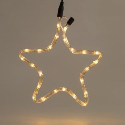 ΑΣΤΕΡΙ, 1m LED ΦΩΤΟΣΩΛΗΝΑΣ, ΜΟΝΟΚΑΛΑΝΟΣ, ΘΕΡΜΟ ΛΕΥΚO, 32x29cm, IP44 (600-20003)