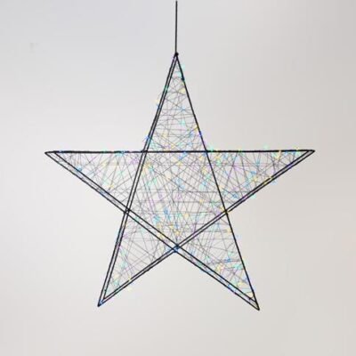 ΑΣΤΕΡΙ ΦΩΤΙΖΟΜΕΝΟ 78cm, 240 LED, 4,5V ΜΕΤΑΣΧΗΜΑΤΙΣΤΗ, TIMER, ΜΑΥΡΟΣ ΜΕΤΑΛΛΙΚΟΣ ΣΚΕΛΕΤΟΣ, ΜΑΥΡΟ ΧΑΛΚΙΝΟ ΚΑΛΩΔΙΟ, ΟΠΑΛ(ΚΙΤΡΙΝΟ/ΜΠΛΕ/ΠΡΑΣΙΝΟ/ΜΩΒ) LED, ΠΡΟΕΚΤΑΣΗ ΠΑΡΟΧΗΣ 5m, IP44 (600-22523)
