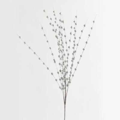ΚΛΑΔΙ, ΑΣΗΜΙ, ΜΕ ΓΚΛΙΤΕΡ ΠΕΡΛΕΣ, 150cm (600-45998)