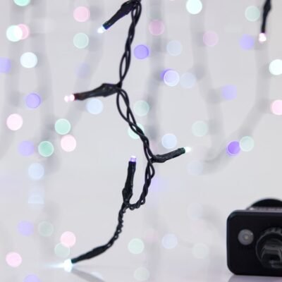 ΣΕΙΡΑ, 100 LED 3mm, 31V ΜΕΤΑΣΧΗΜΑΤΙΣΤΗ, 8 ΠΡΟΓΡΑΜΜΑΤΑ & ΜΝΗΜΗ, ΠΡΑΣΙΝΟ PVC ΚΑΛΩΔΙΟ, OPAL ΧΡΩΜΑΤΙΣΤΟ LED ΑΝΑ 5cm, ΠΡΟΕΚΤΑΣΗ ΠΑΡΟΧΗΣ 3m, ΙΡ44 (600-13168)