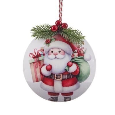ΣΤΟΛΙΔΙ ΚΡΕΜΑΣΤΟ ΜΕΤΑΛΛΙΚΟ ΛΕΥΚΟ ΜΕ ΑΓΙΟ ΒΑΣΙΛΗ ΚΑΙ ΚΛΑΔΑΚΙ ΓΚΙ, 13×2.5×14.5cm (600-49135)