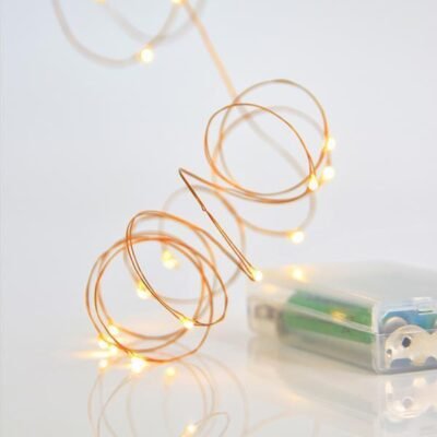 ΣΕΙΡΑ, 20 MINI LED, ΜΠΑΤΑΡΙΑΣ 3xAA, ΜΠΡΟΝΖΕ ΧΑΛΚΙΝΟ ΚΑΛΩΔΙΟ, ΘΕΡΜΟ ΛΕΥΚΟ LED ΑΝΑ 10cm, ΠΡΟΕΚΤΑΣΗ ΠΑΡΟΧΗΣ 10cm, IP20 (620-22713)
