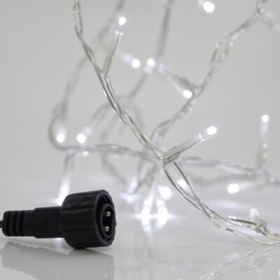 ΣΕΙΡΑ, 100 LED 3mm, 31V ΜΕΤΑΣΧΗΜΑΤΙΣΤΗ, 4 ΕΠΕΚΤΑΣΕΙΣ ΕΩΣ 3 ΣΕΤ, ΔΙΑΦΑΝΟ PVC ΚΑΛΩΔΙΟ, ΛΕΥΚΟ LED ΑΝΑ 5cm, ΠΡΟΕΚΤΑΣΗ ΠΑΡΟΧΗΣ 3m, ΙP44 (600-15220)