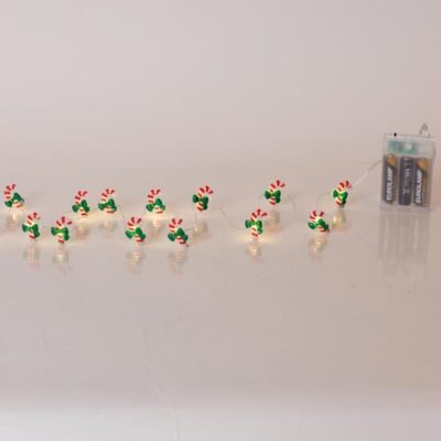 ΣΕΙΡΑ, 20 MINI LED, ΖΑΧΑΡΩΤΟ ΜΕ ΠΡΑΣΙΝΟ ΦΙΟΓΚΟ, ΜΠΑΤΑΡΙΑΣ 3xAA, ΧΡΟΝΟΔΙΑΚΟΠΤΗ, ΑΣΗΜΙ ΧΑΛΚΙΝΟ ΚΑΛΩΔΙΟ, ΘΕΡΜΟ ΛΕΥΚΟ LED ΑΝΑ 10cm, ΠΡΟΕΚΤΑΣΗ ΠΑΡΟΧΗΣ 30cm, IP20 (600-03355)