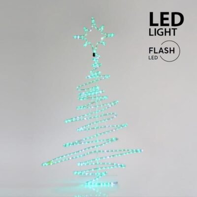 ΔΕΝΤΡΟ, 9m LED ΦΩΤΟΣΩΛΗΝΑΣ, ΜΟΝΟΚΑΝΑΛΟΣ, ΠΡΑΣΙΝΟ ME ΛΕΥΚΟ FLASH, 120x70cm, IP44 (600-20018)