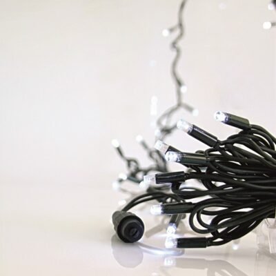 ΣΕΙΡΑ, 100 LED 5mm ΜΕ ΚΑΛΥΜΜΑ, 230V, 3 ΕΠΕΚΤΑΣΕΙΣ ΕΩΣ 9 ΣΕΤ, ΠΡΑΣΙΝΟ ΚΑΟΥΤΣΟΥΚ ΚΑΛΩΔΙΟ, 90 ΛΕΥΚA + 10 ΛΕΥΚΑ FLASH LED ANA 10cm, ΠΡΟΕΚΤΑΣΗ ΠΑΡΟΧΗΣ 1,5m, ΙΡ65 (600-09108)