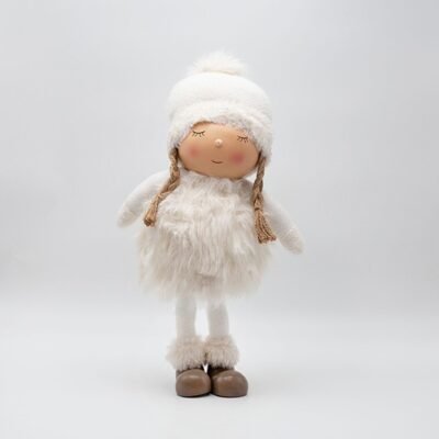 ΚΟΡΙΤΣΑΚΙ POM POM ΜΕ ΛΕΥΚΑ ΡΟΥΧΑ, 43cm (600-46643)