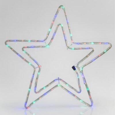 ΑΣΤΕΡΙ ΔΙΠΛΟ, 3m LED ΦΩΤΟΣΩΛΗΝΑΣ, ΜΟΝΟΚΑΝΑΛΟΣ, ΜΕ ΠΡΟΓΡΑΜΜΑ, ΧΡΩΜΑΤΙΣΤΟ, 55x56cm, IP44 (600-20106)