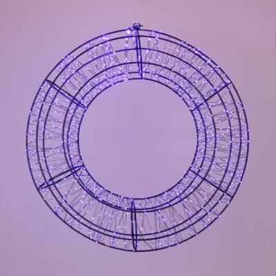 ΣΤΕΦΑΝΙ 38cm, 720 LED, 12V ΜΕΤΑΣΧΗΜΑΤΙΣΤΗ, TIMER, ΜΑΥΡΟΣ ΜΕΤΑΛΛΙΚΟΣ ΣΚΕΛΕΤΟΣ, ΜΑΥΡΟ ΧΑΛΚΙΝΟ ΚΑΛΩΔΙΟ, ΜΩΒ LED, ΠΡΟΕΚΤΑΣΗ ΠΑΡΟΧΗΣ 5m, IP44 (600-22542)