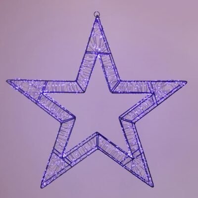 ΑΣΤΕΡΙ ΦΩΤΙΖΟΜΕΝΟ 50cm, 1200 LED, 31V ΜΕΤΑΣΧΗΜΑΤΙΣΤΗ, TIMER, ΜΑΥΡΟΣ ΜΕΤΑΛΛΙΚΟΣ ΣΚΕΛΕΤΟΣ, ΜΑΥΡΟ ΧΑΛΚΙΝΟ ΚΑΛΩΔΙΟ, ΜΩΒ LED, ΠΡΟΕΚΤΑΣΗ ΠΑΡΟΧΗΣ 5m, IP44 (600-22540)