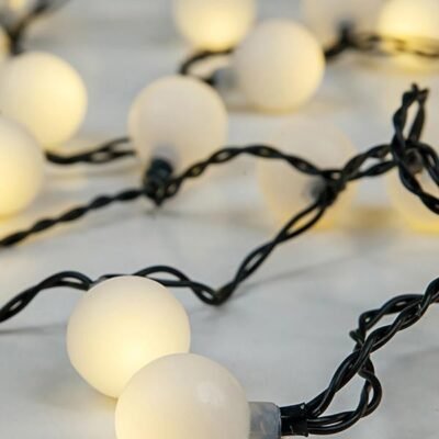 ΣΕΙΡΑ, 80 LED 5mm, ΛΕΥΚΕΣ ΜΠΑΛΙΤΣΕΣ Φ2cm, 31V ΜΕΤΑΣΧΗΜΑΤΙΣΤΗ, ΠΡΑΣΙΝΟ PVC ΚΑΛΩΔΙΟ, ΘΕΡΜΟ ΛΕΥΚΟ LED ΑΝΑ 8cm, ΠΡΟΕΚΤΑΣΗ ΠΑΡΟΧΗΣ 3m, IP44 (600-03880)