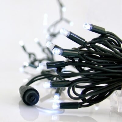 ΣΕΙΡΑ, 100 LED 5mm ΜΕ ΚΑΛΥΜΜΑ, 230V, 3 ΕΠΕΚΤΑΣΕΙΣ ΕΩΣ 9 ΣΕΤ, ΠΡΑΣΙΝΟ ΚΑΟΥΤΣΟΥΚ ΚΑΛΩΔΙΟ, ΛΕΥΚΟ LED ANA 10cm, ΠΡΟΕΚΤΑΣΗ ΠΑΡΟΧΗΣ 1.5cm, ΙΡ65 (600-09100)
