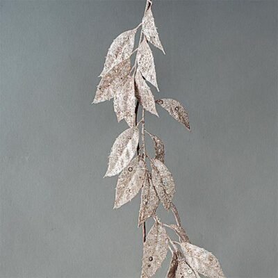 ΚΛΑΔΑ, ΜΕ ΡΟΖ GLITTER ΦΥΛΛΑ, 180cm (600-45408)