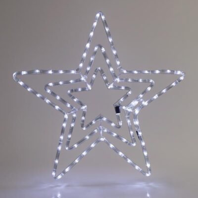 ΑΣΤΕΡΙ ΤΡΙΠΛΟ, 4.70m LED ΦΩΤΟΣΩΛΗΝΑΣ, ΜΟΝΟΚΑΝΑΛΟΣ, ΜΕ ΠΡΟΓΡΑΜΜΑ, ΛΕΥΚΟ, 60x60cm, IP44 (600-20220)