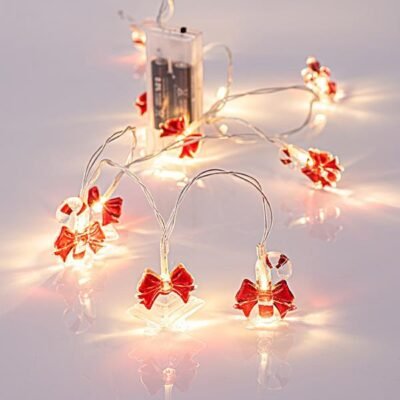 ΣΕΙΡΑ, 10 LED 5mm, 5 ΑΚΡΥΛΙΚΕΣ ΚΑΜΠΑΝΕΣ 4cm & 5 ΖΑΧΑΡΩΤΑ 3.9cm, ΜΠΑΤΑΡΙΑΣ 2xAA, ΔΙΑΦΑΝΟ PVC ΚΑΛΩΔΙΟ, ΘΕΡΜΟ ΛΕΥΚΟ LED ANA 10cm, ΠΡΟΕΚΤΑΣΗ ΠΑΡΟΧΗΣ 50cm, IP20 (600-11237)