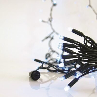 ΣΕΙΡΑ, 100 LED 5mm ΜΕ ΚΑΛΥΜΜΑ, 230V, 3 ΕΠΕΚΤΑΣΕΙΣ ΕΩΣ 9 ΣΕΤ, ΠΡΑΣΙΝΟ ΚΑΟΥΤΣΟΥΚ ΚΑΛΩΔΙΟ, 90 ΜΠΛΕ LED + 10 ΛΕΥΚΟ FLASH LED ANA 10cm, ΠΡΟΕΚΤΑΣΗ ΠΑΡΟΧΗΣ 1,5cm, ΙΡ65 (600-11103)