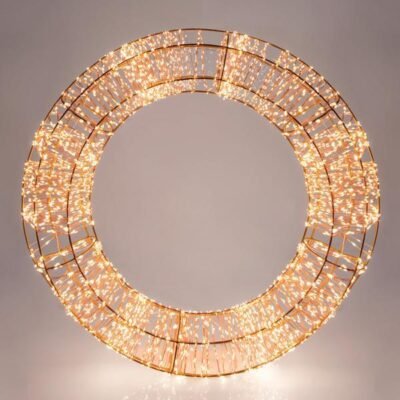 ΣΤΕΦΑΝΙ ΦΩΤΙΖΟΜΕΝΟ, 2880 ΘΕΡΜΑ LED, ΜΕ ΜΕΤΑΣΧΗΜΑΤΙΣΤΗ, ΧΑΛΚΟΥ, 50cm (600-22427)