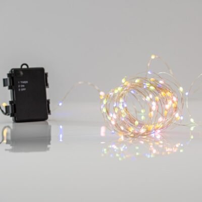 ΣΕΙΡΑ, 50 LED 5mm, ΜΠΑΤΑΡΙΑΣ 3xAA, 11 ΠΡΟΓΡΑΜΜΑΤΑ & ΜΝΗΜΗ, ΧΡΟΝΟΔΙΑΚΟΠΤΗΣ, ΑΣΗΜΙ ΧΑΛΚΙΝΟ ΚΑΛΩΔΙΟ, ΧΡΩΜΑΤΙΣΤΟ OPAL & ΘΕΡΜΟ ΛΕΥΚΟ LED ANA 10cm, ΠΡΟΕΚΤΑΣΗ ΠΑΡΟΧΗΣ 10cm, IP44 (600-07958)