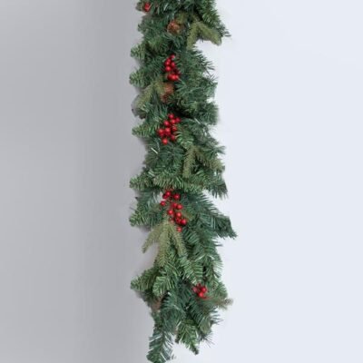 ΓΙΡΛΑΝΤΑ ΠΡΑΣΙΝΗ ΜΕ BERRIES ΚΑΙ ΚΟΥΚΟΥΝΑΡΙΑ, 200cm (600-30635)