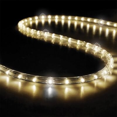 ΦΩΤΟΣΩΛΗΝΑ, LED, ΜΟΝΟΚΑΝΑΛΗ, ΘΕΡΜΗ ΛΕΥΚΗ 50m, 30 ΘΕΡΜΑ ΛΕΥΚΑ LED & 6 ΘΕΡΜΑ ΛΕΥΚΑ FLASH LED ΑΝΑ ΜΕΤΡΟ, ΜΕ ΑΝΤΙΗΛΙΑΚΗ ΠΡΟΣΤΑΣΙΑ, ΚΟΠΗ ΑΝΑ 1m, IP65 (600-22244)
